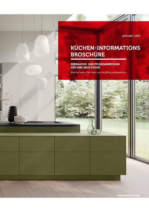 Titelseite der Küchen-Informationsbroschüre 2025
